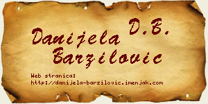 Danijela Barzilović vizit kartica